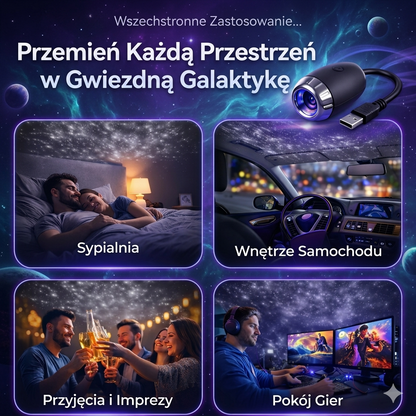 LuxOfera - lampka nocna LED z efektem gwieździstego nieba