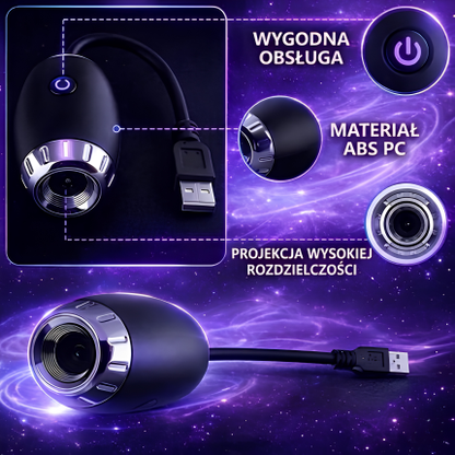 LuxOfera - lampka nocna LED z efektem gwieździstego nieba
